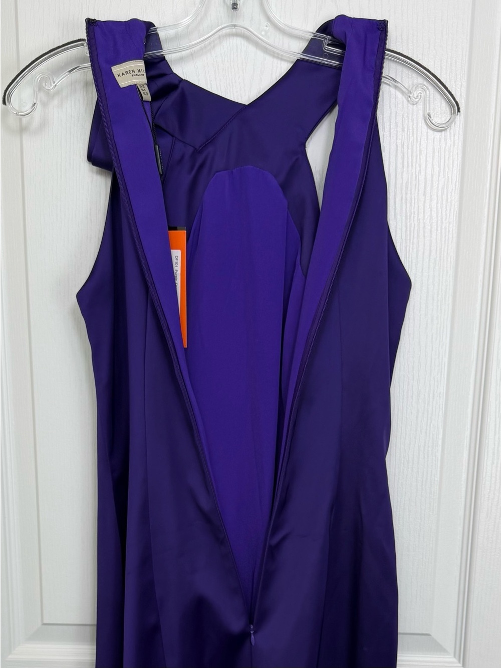 New Karen Millen Cocktail Formal Evening Dress Size 6 Purple - Picture 5 of 9